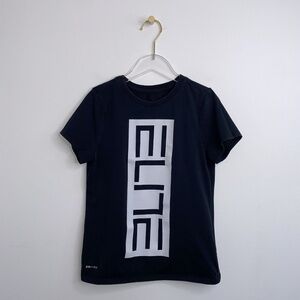 NIKE DRI FIT T-Shirt Girl Youth Size M Black Gym Activewear School